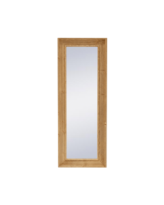 Solid wood rectangular mirror in a dark oak finish in various sizes