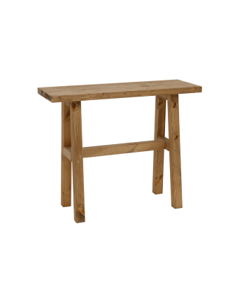 Solid wood console table in dark oak tone measuring 100x80cm.