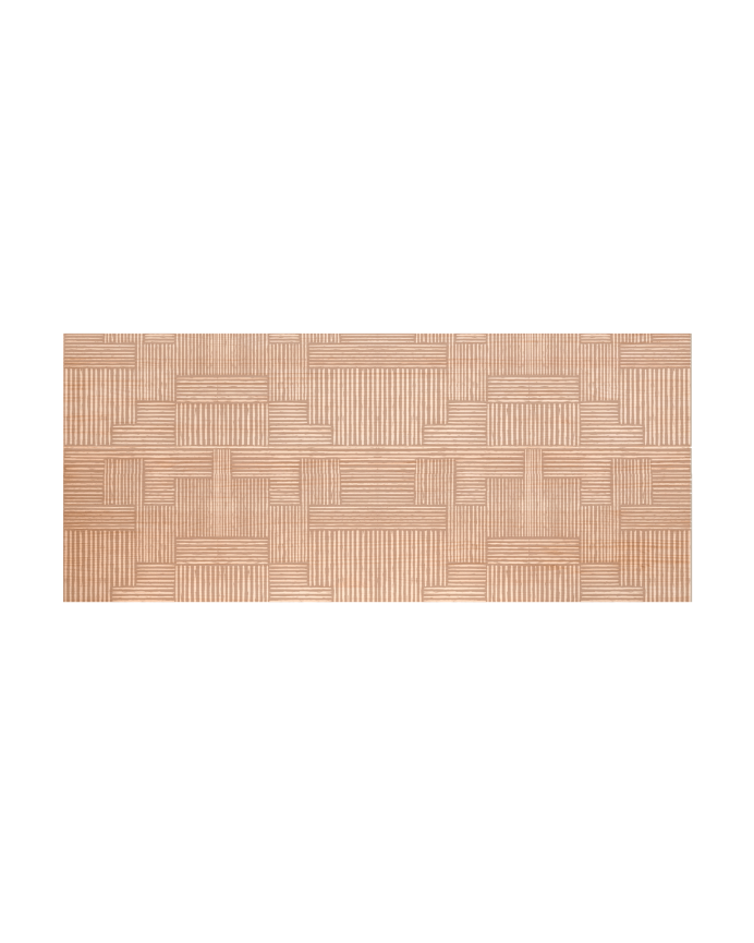 Solid wood headboard stamped with various measurements