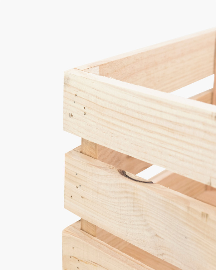 Solid wood large natural tone box
