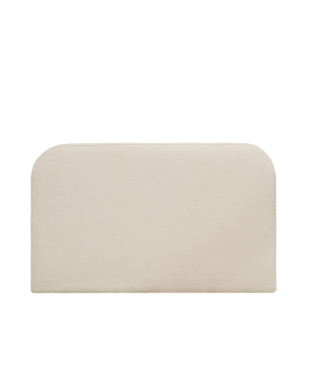 Upholstered white bouclé headboard with removable cover in various sizes