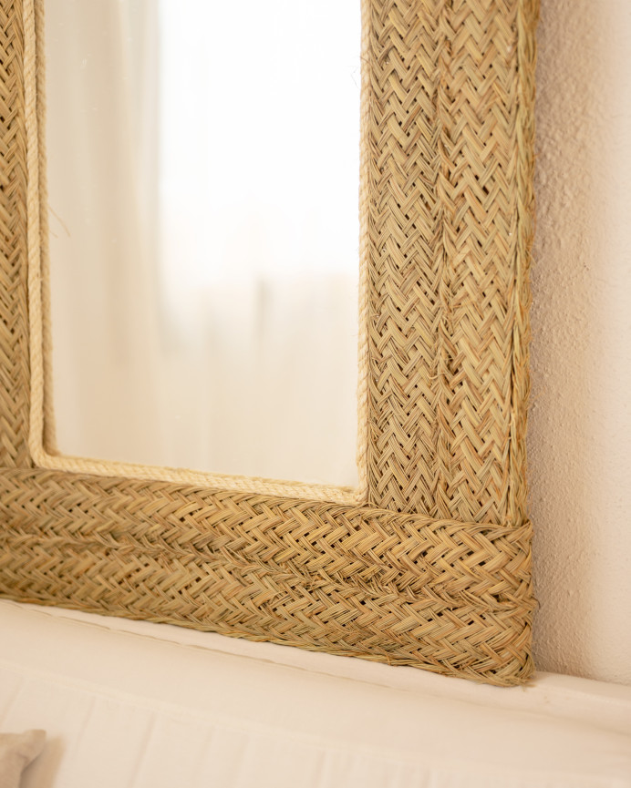 Esparto mirror of 97x63cm
