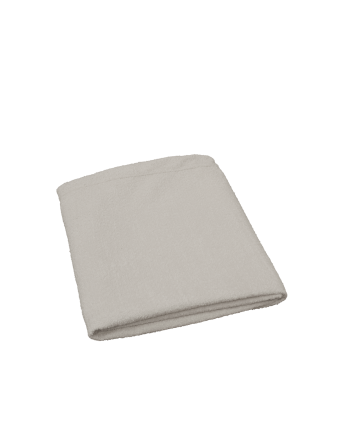 Light gray bouclé headboard cover available in various sizes.