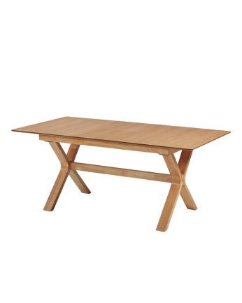 Extendable dining table made of natural wood in various sizes