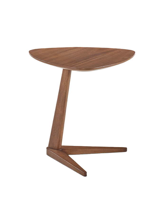 Auxiliary or center table made of oak veneer measuring 48x49cm.