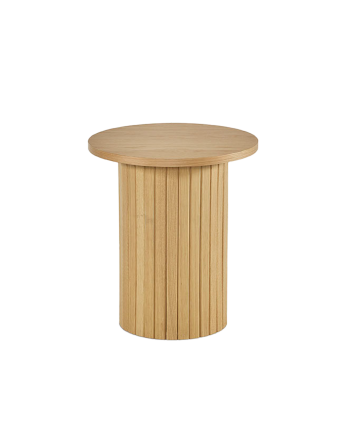 Round oak sheet side table or center table, available in various sizes