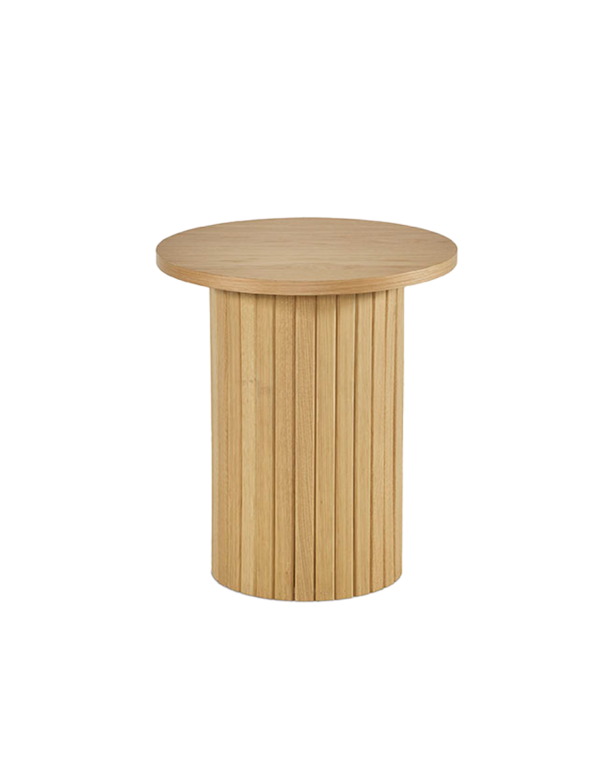 Round oak sheet side table or center table, available in various sizes