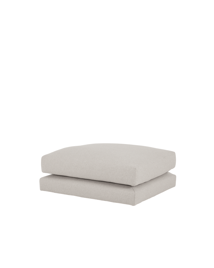 Light gray pouf of 97x78cm
