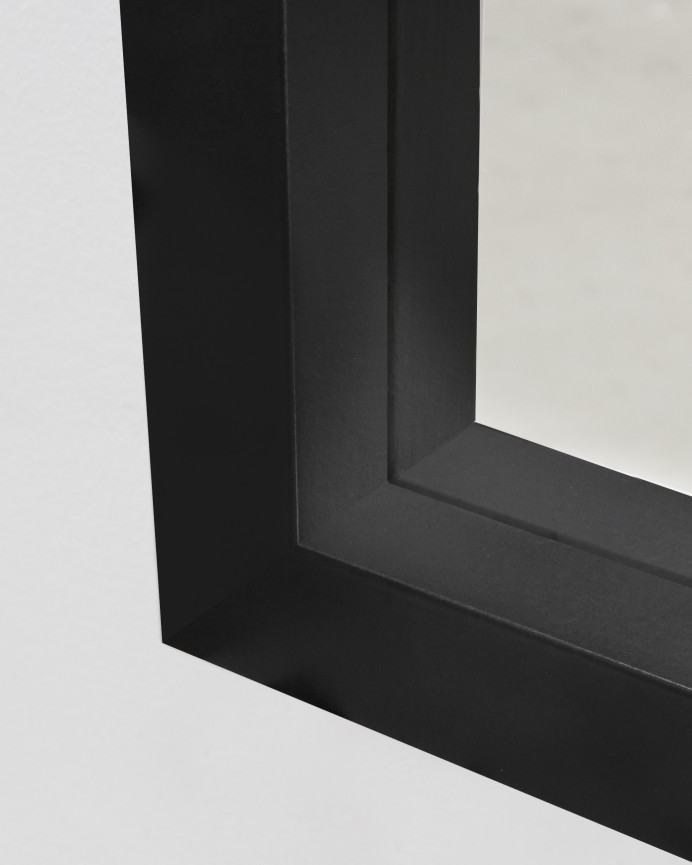 Black wooden mirror of various sizes