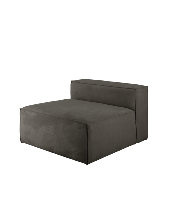 Dark gray corduroy armchair measuring 110x90cm.