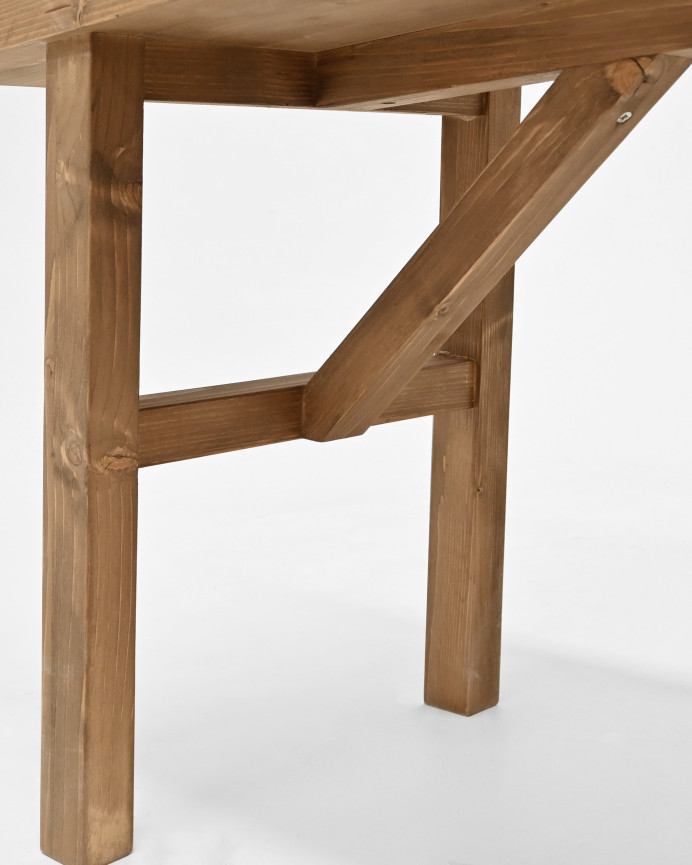 Solid dark oak wooden bench in various sizes.
