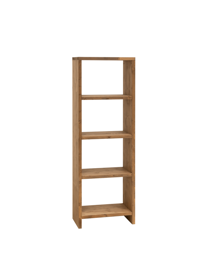 Solid wood dark oak tone shelf, 180x60cm.