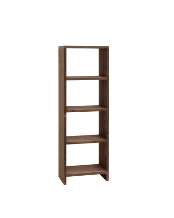 Solid walnut tone wooden shelf measuring 180x60cm