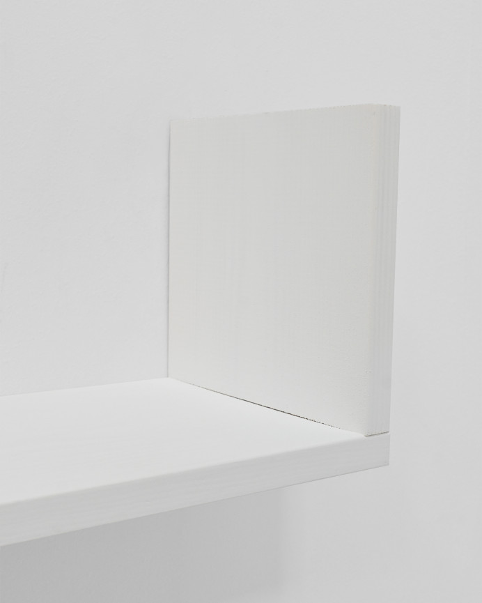 Solid wood floating shelf with white finish available in various sizes