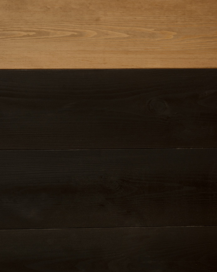 Solid wood headboard in various sizes with a distressed finish.