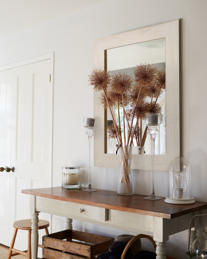 Wood effect beige mirror of various sizes