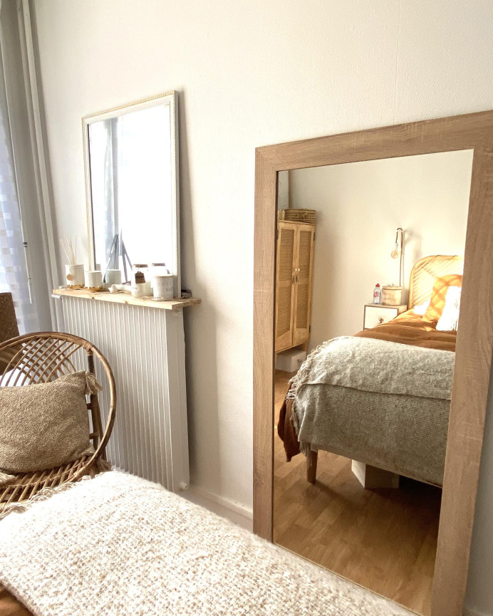 Dark oak wood effect mirror in various sizes