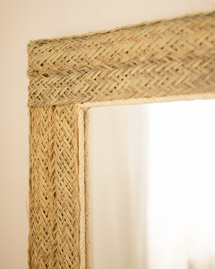 Esparto mirror of 97x63cm