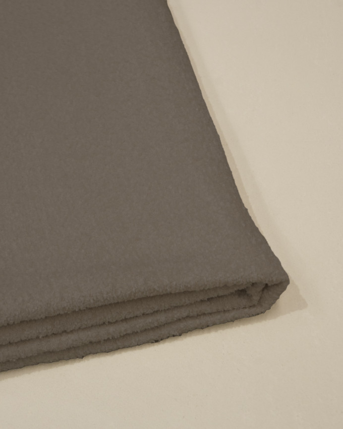 Brown bouclé headboard cover available in various sizes.