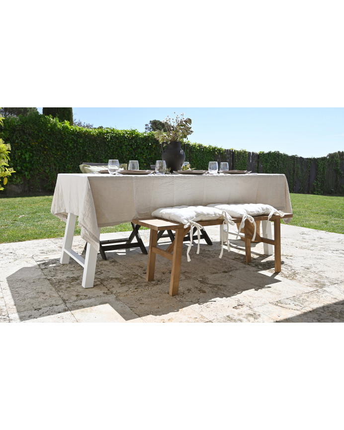 Solid dark oak wooden bench in various sizes.