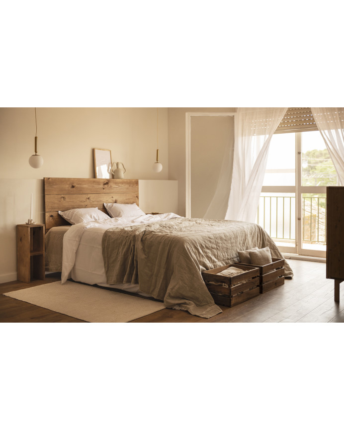 Pack of 2 dark oak solid wood bedside tables or side tables 60x20cm