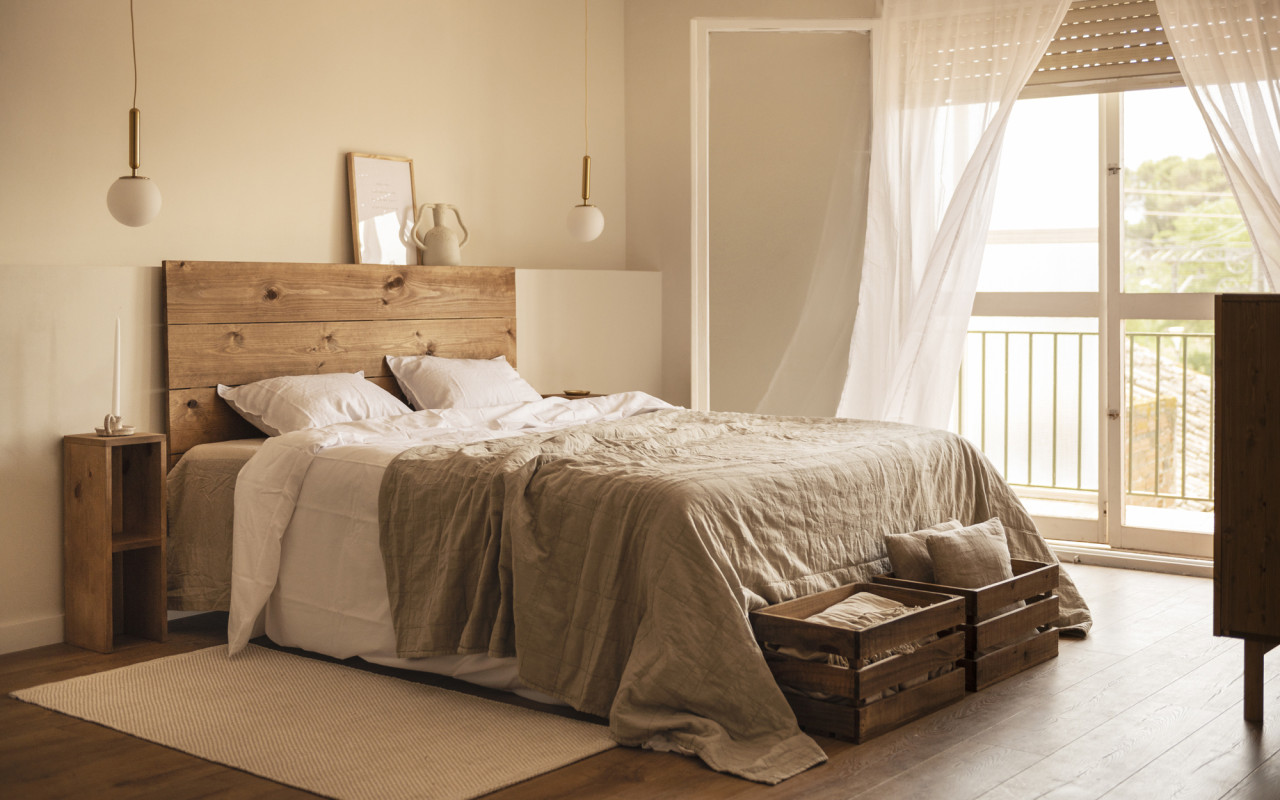 Pack of 2 dark oak solid wood bedside tables or side tables 60x20cm