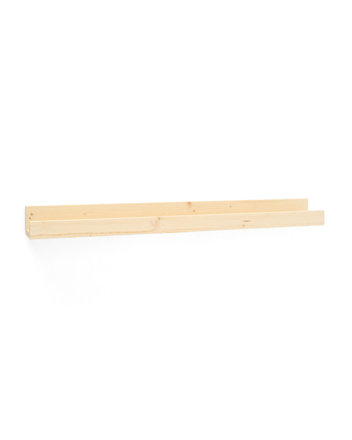 Pack of 2 solid wood floating shelves natural tone several sizes.