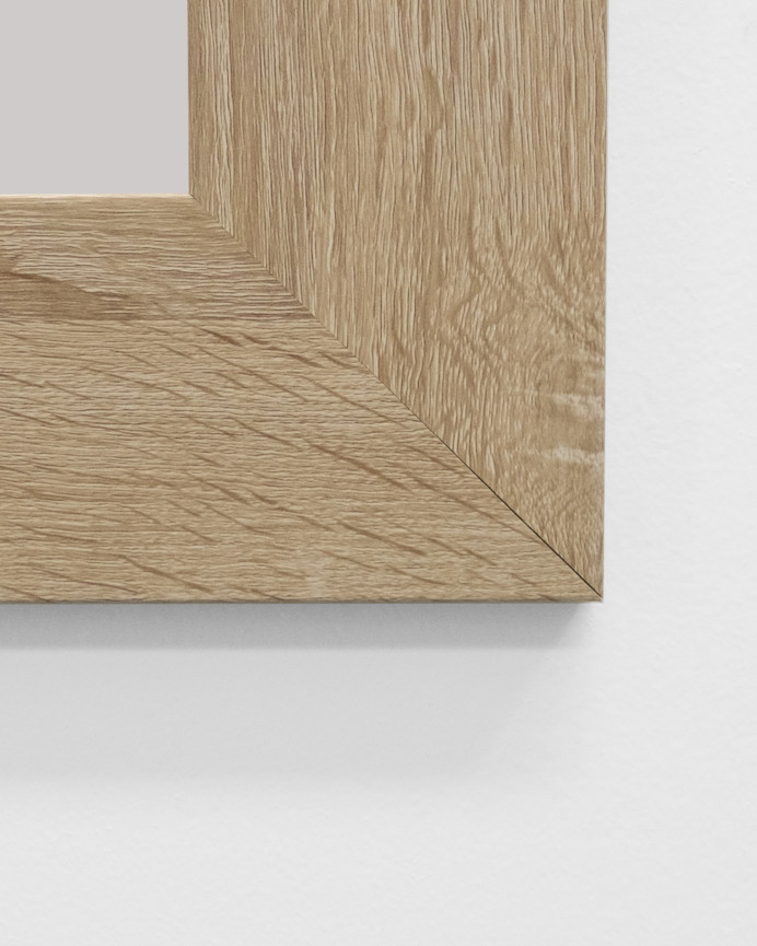 Dark oak wood effect mirror in various sizes