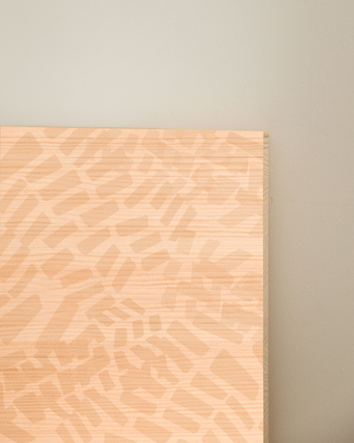 Solid wood headboard printed in various sizes.