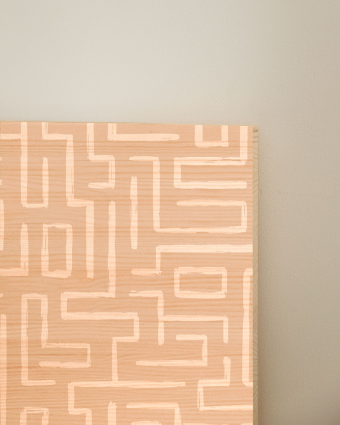 Solid wood headboard imprinted in various sizes