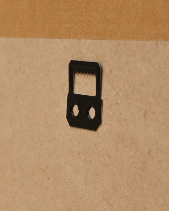 Set of 4 square wall mirrors in black wood tone measuring 30x30cm.