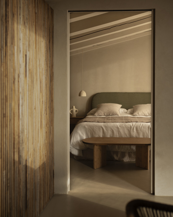 Green linen headboard cover in various sizes