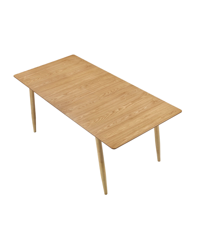 Extendable natural wood dining table of 150-190cm.