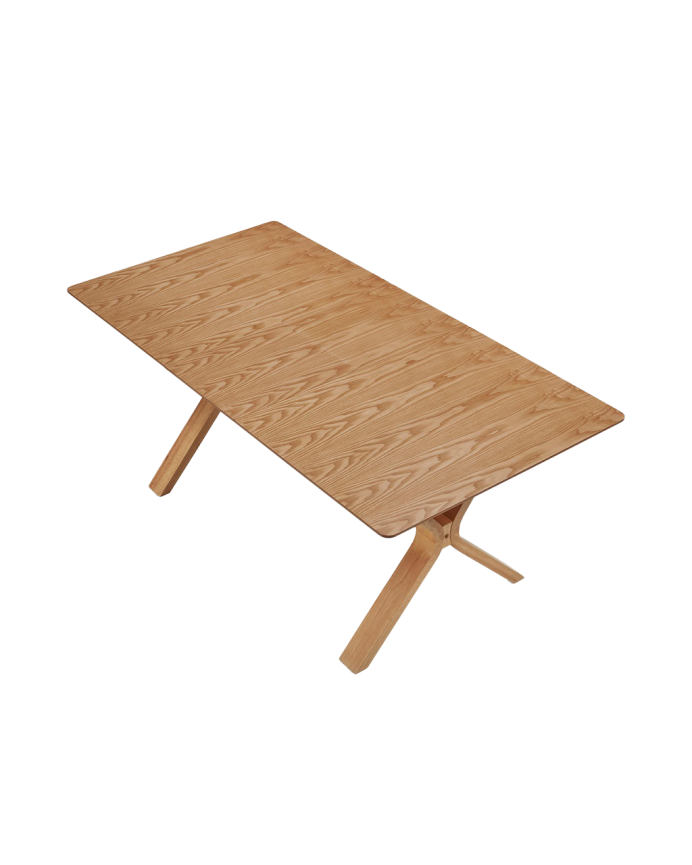 Extendable dining table made of natural wood in various sizes