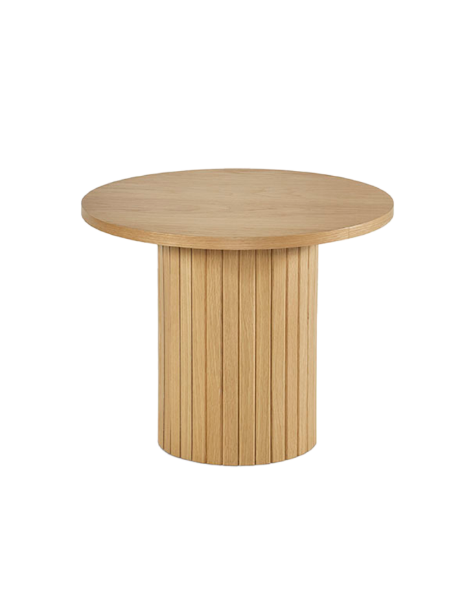 Round oak sheet side table or center table, available in various sizes
