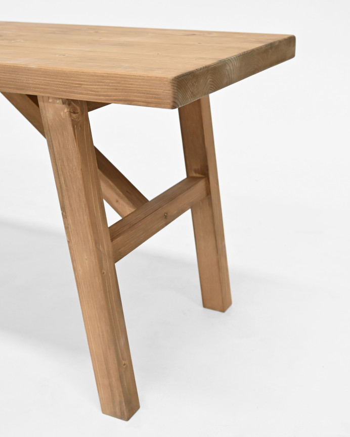 Solid dark oak wooden bench in various sizes.