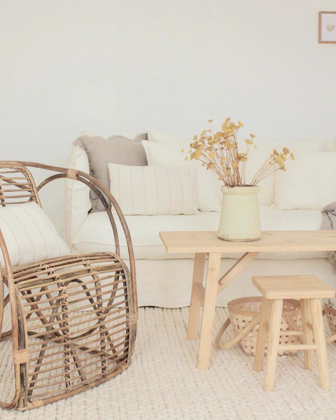 Solid wood natural finish coffee table