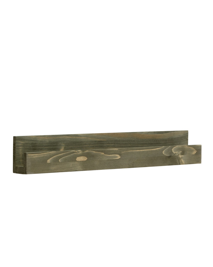 Solid wood floating shelf in green tone, various sizes