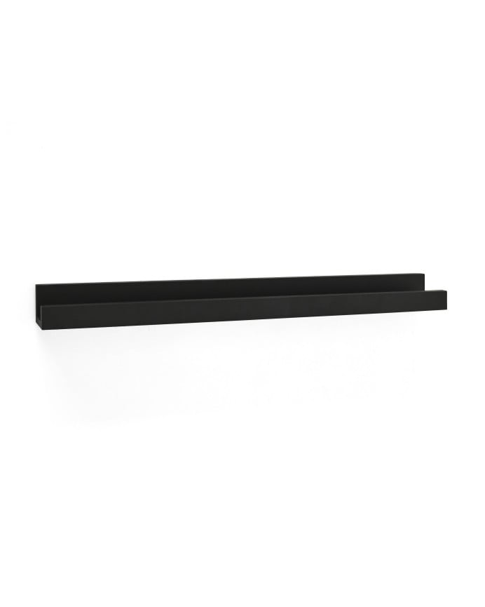 Pack 2 solid wood floating shelves in black tone various sizes