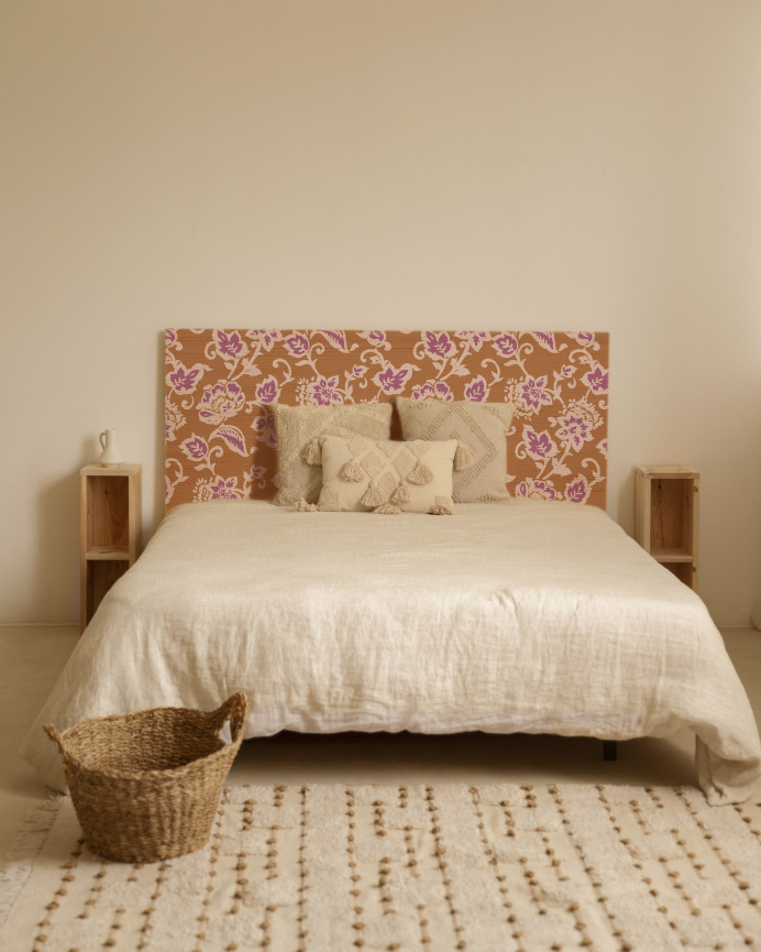 Solid wood headboard stamped in various sizes.