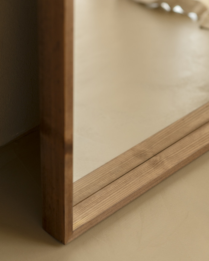 Solid dark oak wood effect mirror of various sizes