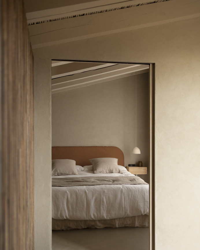 Bouclé Copper Headboard Cover in various sizes.