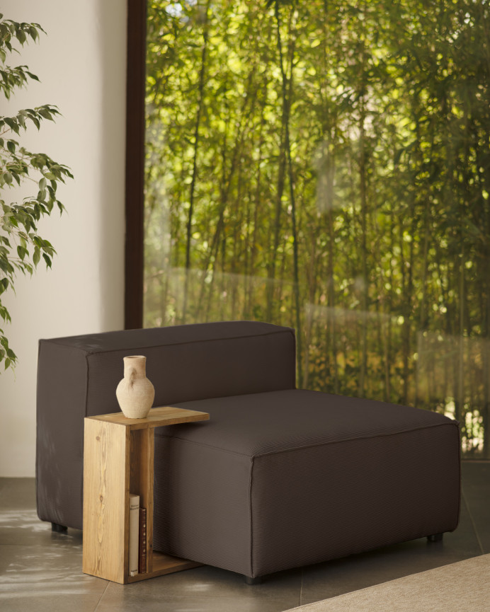 Dark gray corduroy armchair measuring 110x90cm.