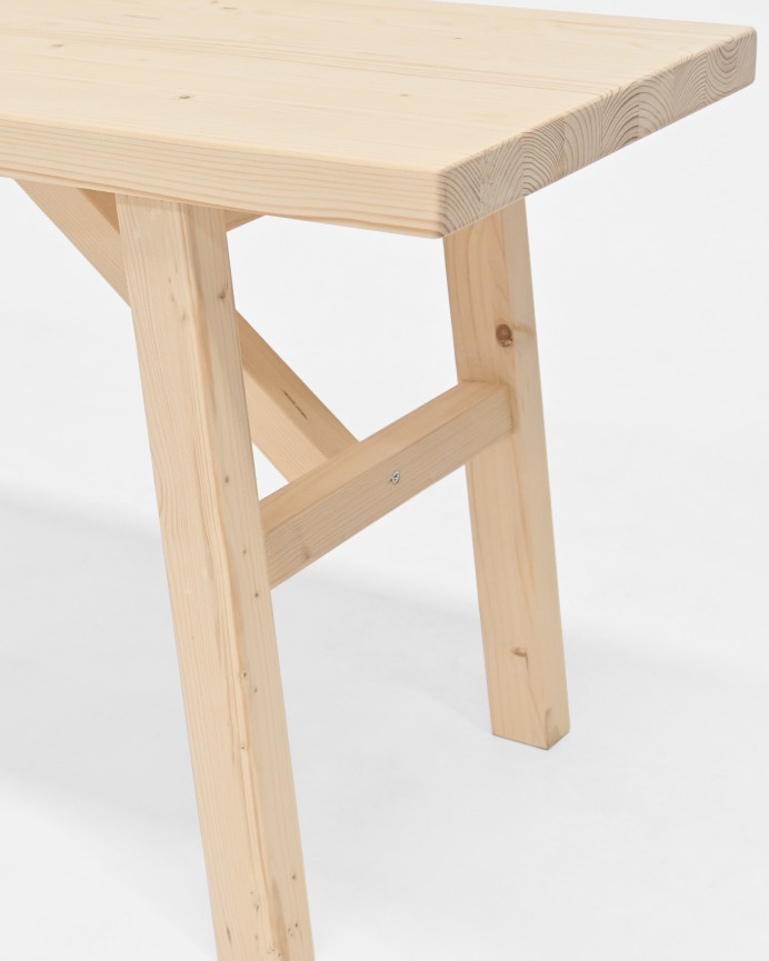 Solid wood bench in natural tone available in various sizes