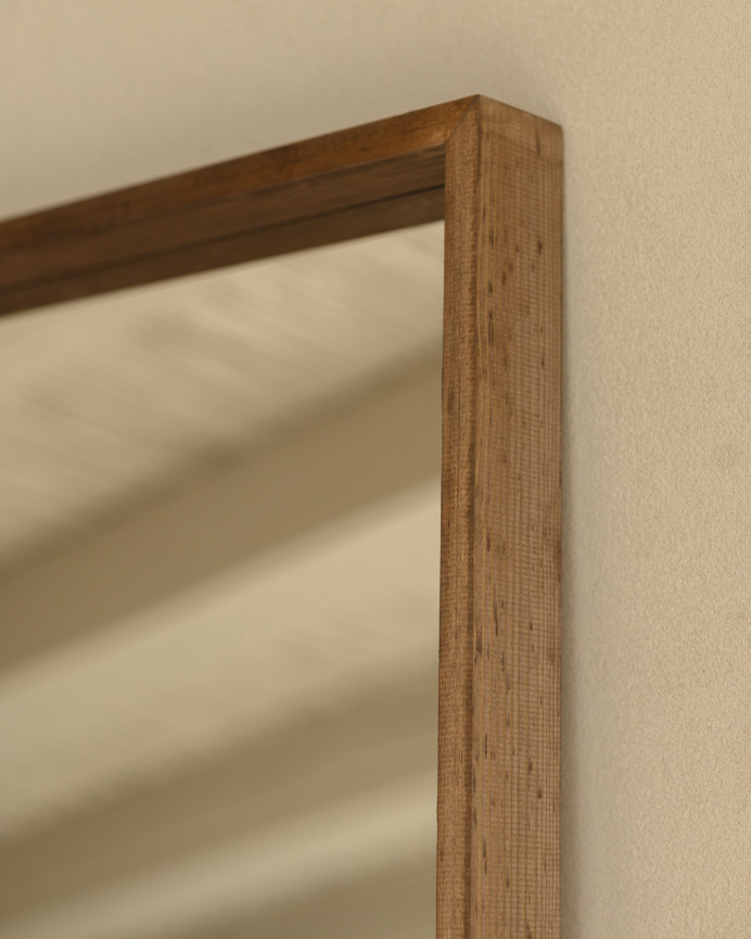Solid dark oak wood effect mirror of various sizes