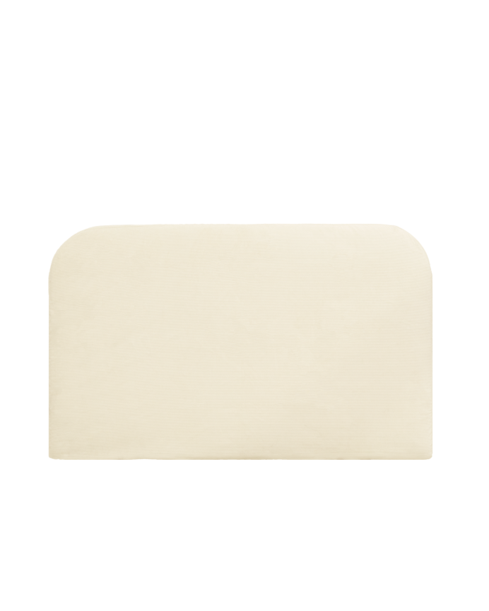 Cover for off-white velvet headboard in various sizes.