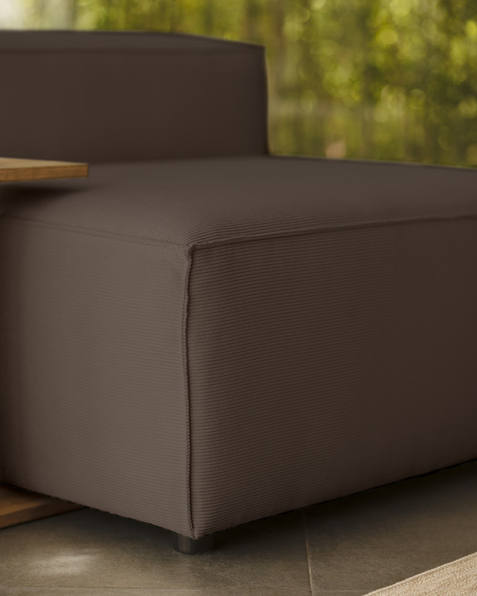 Dark gray corduroy armchair measuring 110x90cm.