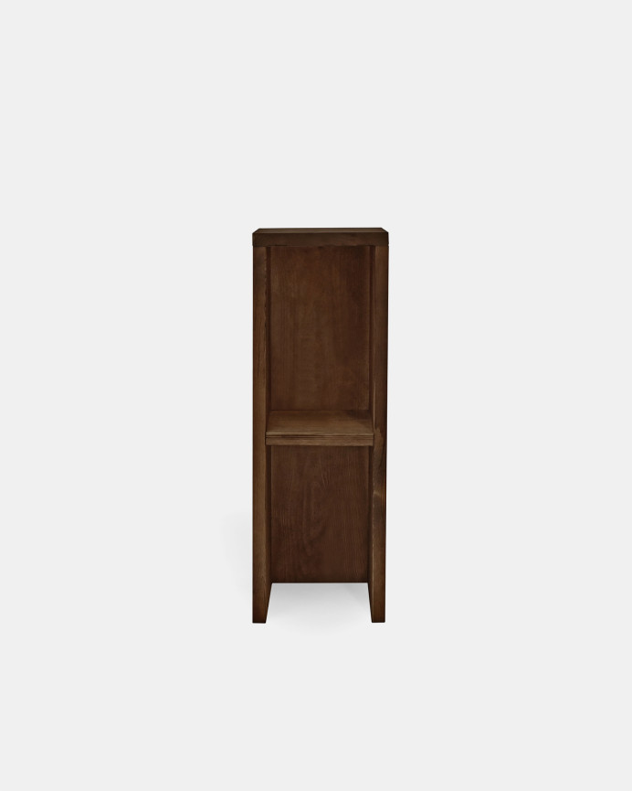 Pack of 2 solid wood nightstands or auxiliary tables in walnut tone 60x20cm