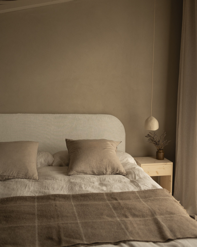White linen headboard cover in various sizes