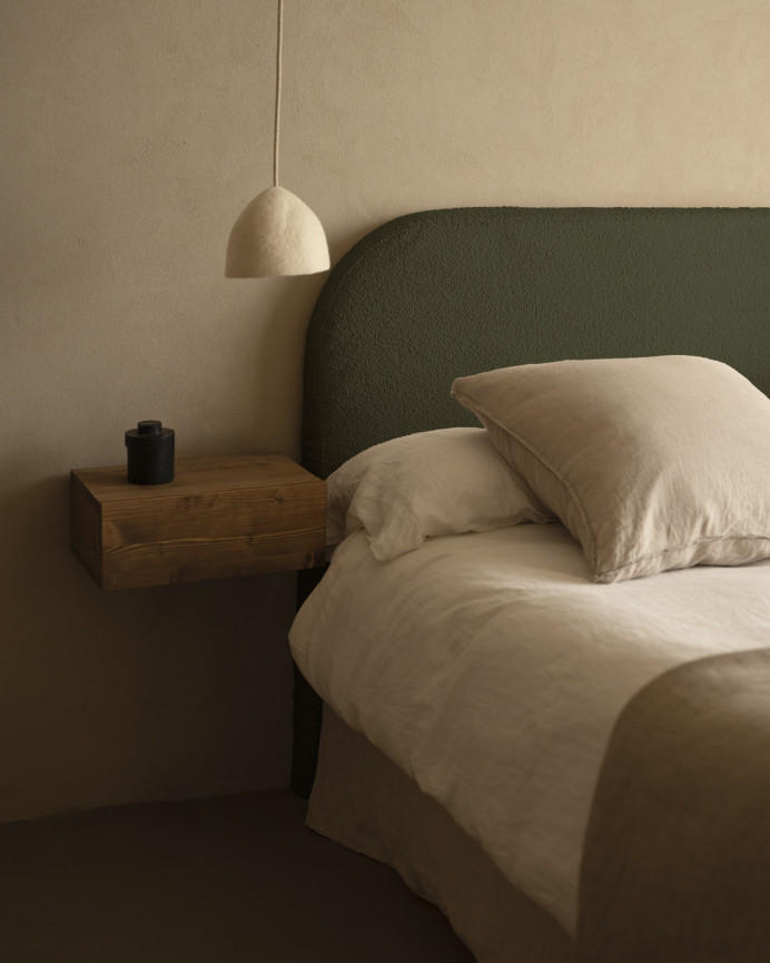 Cover for green bouclé headboard available in various sizes